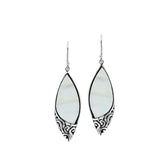 AE-1206-MOP Sterling Silver Earring With Mother Of Pearl Jewelry Bali Designs Inc